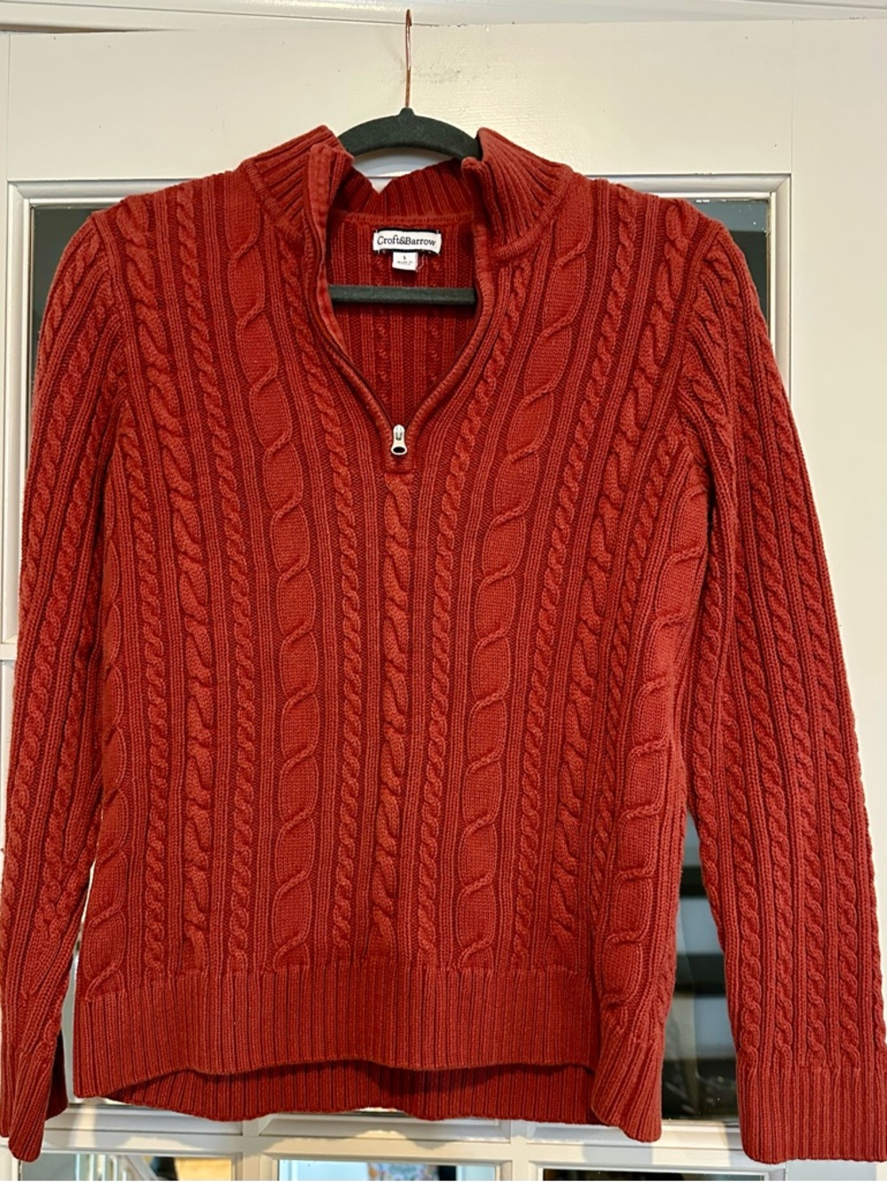 Croft & barrow Cable-Knit Quarter-Zip Sweater